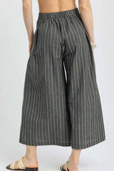 Pinstripe Crop Palazzo Pants Umgee
