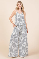 Paisley Print Cami and Pants Set Mittoshop