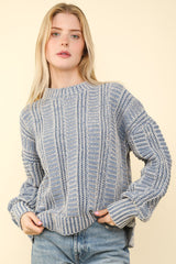 Two Tone Long Sleeve Sweater Very J