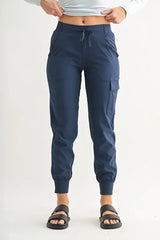 High-Waisted Capri Active Joggers With Pockets Mono B DEEP OCEAN S