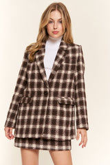 Plaid Brushed One Button Blazer And the Why