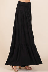 Tier Detail Smocked Elastic Waist Wide Leg Pants Mittoshop