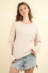 Mineral Washed Exposed Seam Sweater Very J