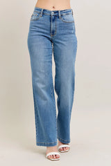 High Waist Straight Jeans With Plus Size Judy Blue
