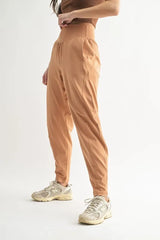 Flowbarrel High Waist Active Pants Mono B TOASTED ALMOND S