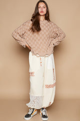 Checkered Distressed Edge Sweater POL