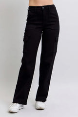 High Waist Cargo Wide Leg Jeans Judy Blue