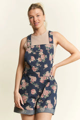 Floral Print Denim Romper Jade By Jane