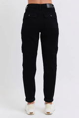 High Waist Cargo Cuffed Jogger Plus Size Judy Blue