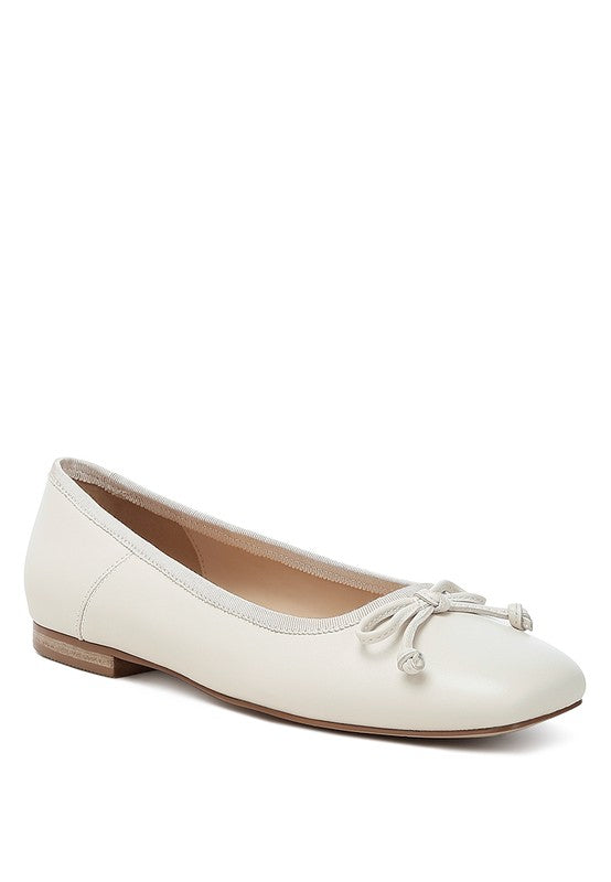Lutten Square-Toe Bow Ballerinas Rag Company