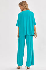 Relaxed Top & Wide Leg Pant Cabana Set Dear Scarlett