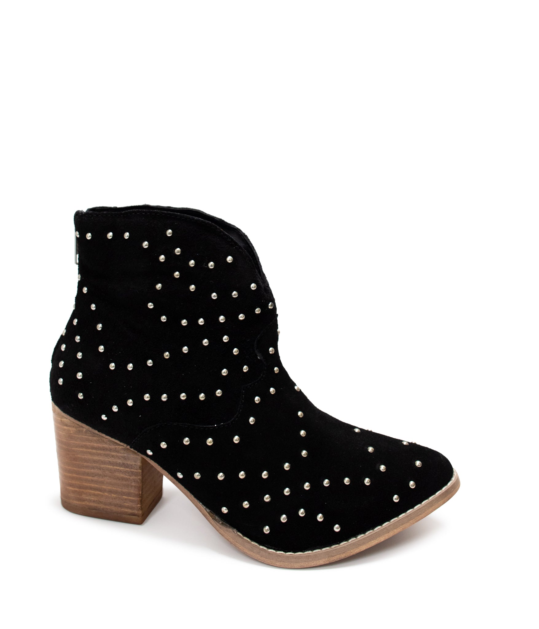 Twilight Studded Heeled Ankle Boot in Black Naughty Monkey