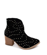 Twilight Studded Heeled Ankle Boot in Black Naughty Monkey