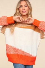 Color Block Long Sleeve Sweater Haptics   