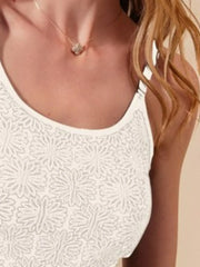 Two Tone Floral Seamless Lace Tank Top So Me