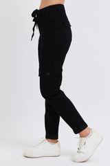 High Waist Cargo Cuffed Jogger Plus Size Judy Blue