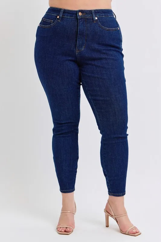 Mid Rise Tummy Control Classic Skinny Jeans Judy Blue