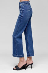 Tummy Control High Rise Crop Jeans Risen