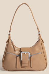 Large Hobo Buckle Triple Zipper Hand Bag Fame KA One Size