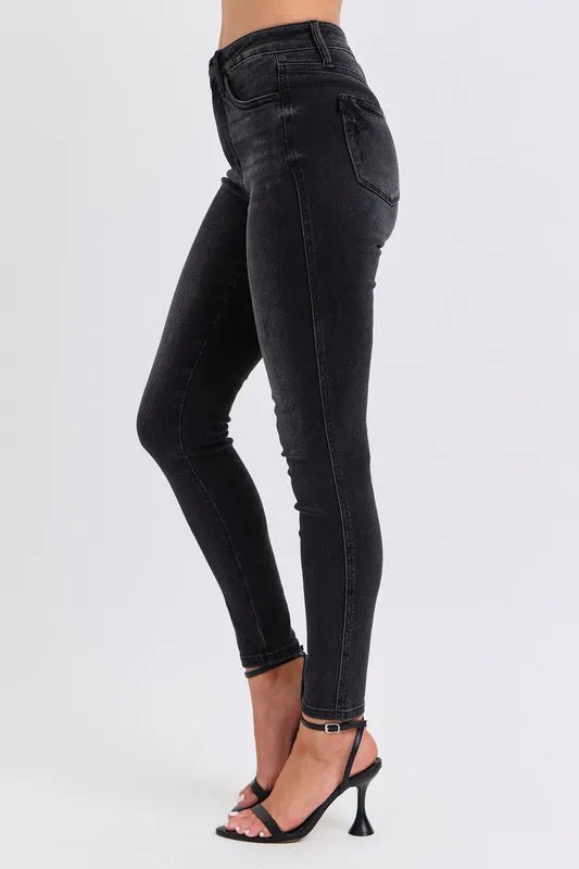 Mid Rise Tummy Control Skinny Jeans Judy Blue