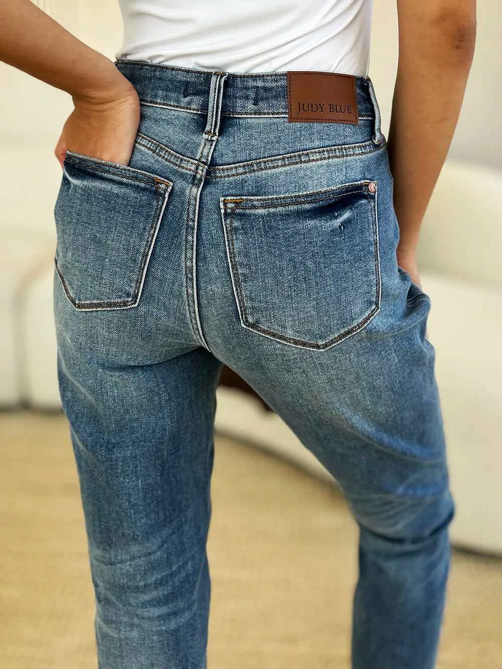 Mid Rise Rigid Magic Release Hem Jeans Judy Blue