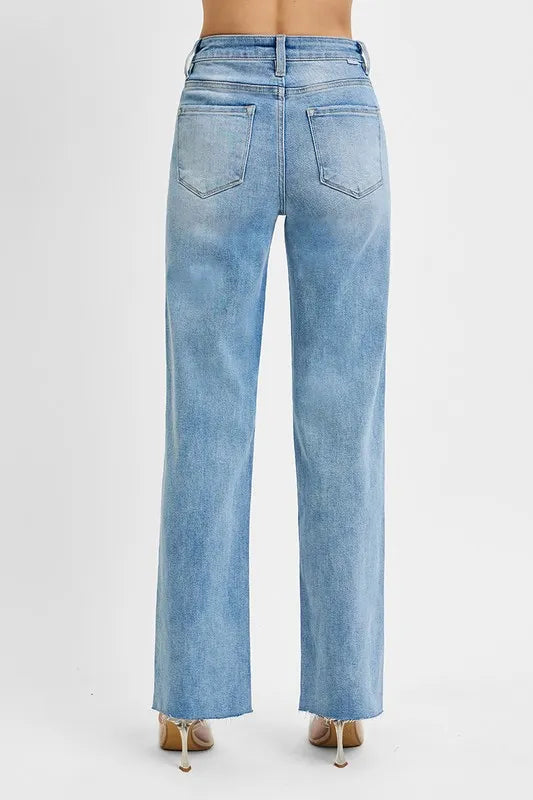Tummy Control Rise Straight Jeans Risen