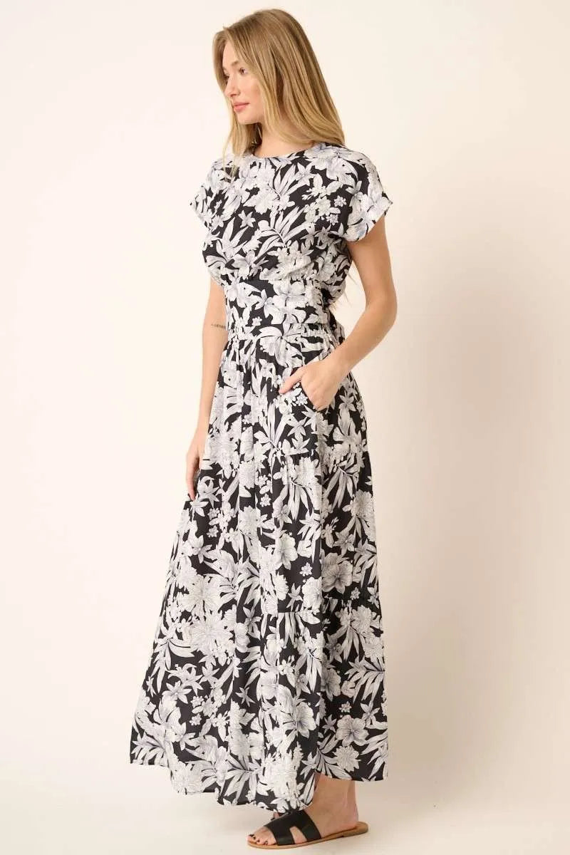 Tropical Print Top and Skirt Set Mittoshop