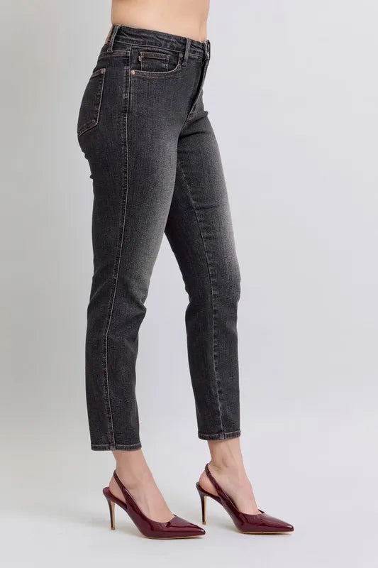 Mid Rise Tummy Control Slim Jeans Judy Blue