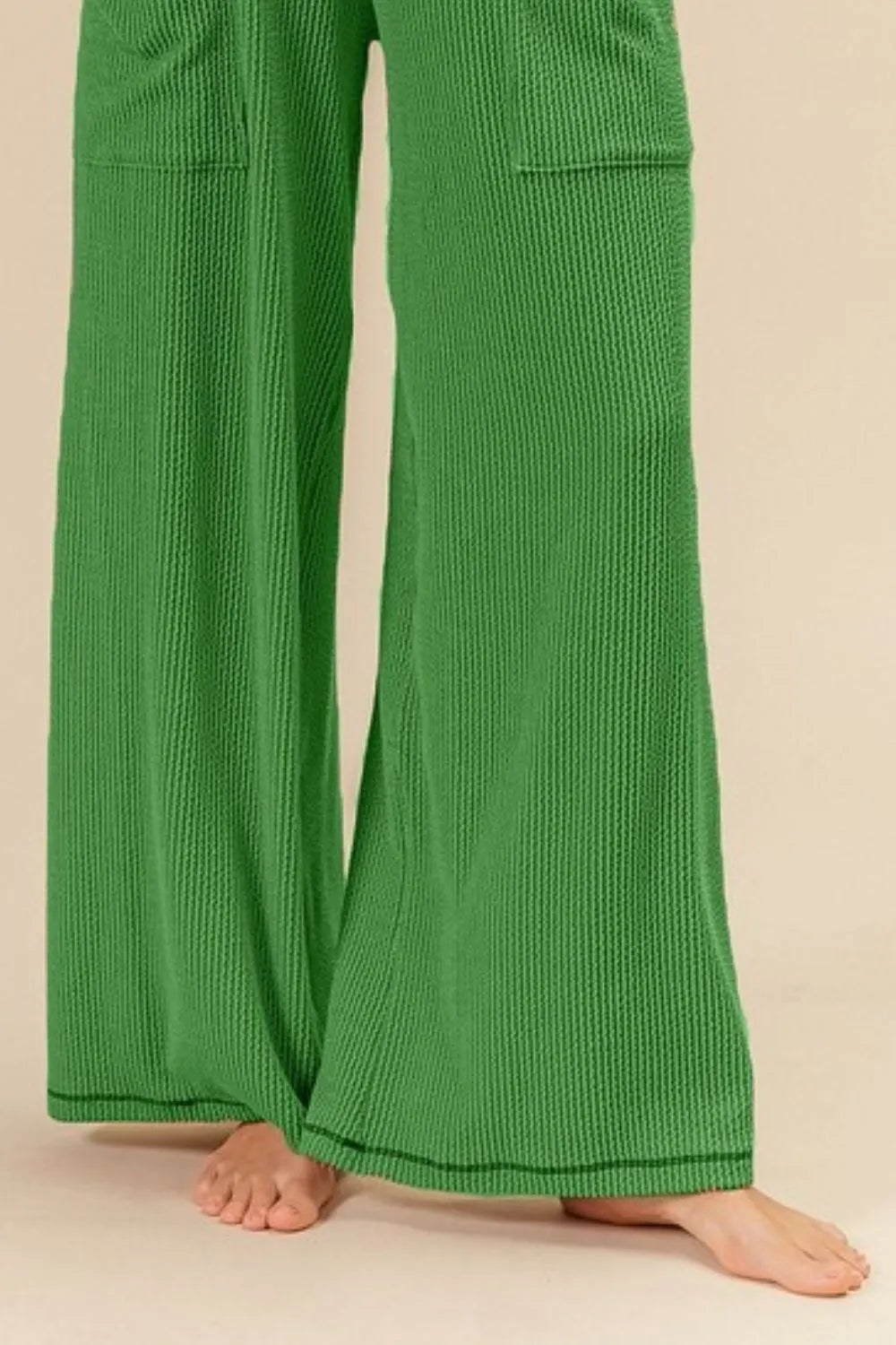 2tone Cord Rib Waist Band Side Pocket Pants BiBi