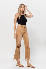 Vintage 90's Distressed Crop Flare Jeans VERVET by Flying Monkey   