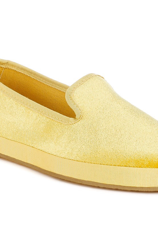 Saba Velvet Round Toe Slip-On Loafers Rag Company