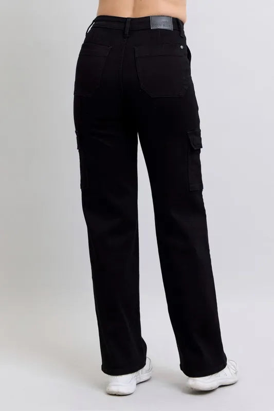 High Waist Cargo Wide Leg Jeans Judy Blue