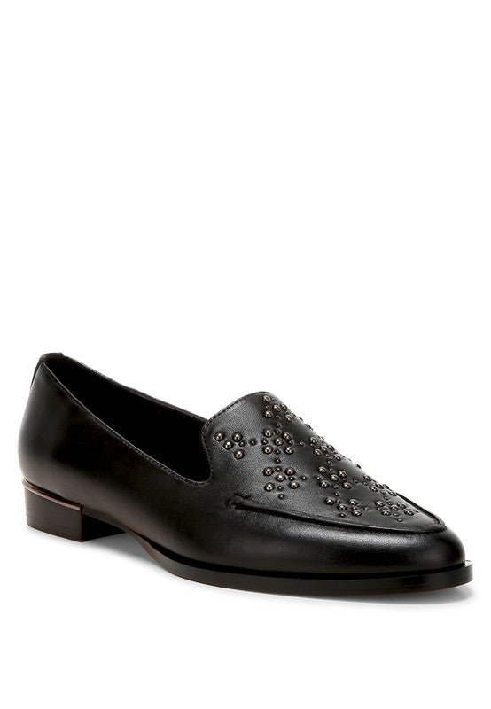 Gabassi Studded Genuine Leather Loafers Rag Company   