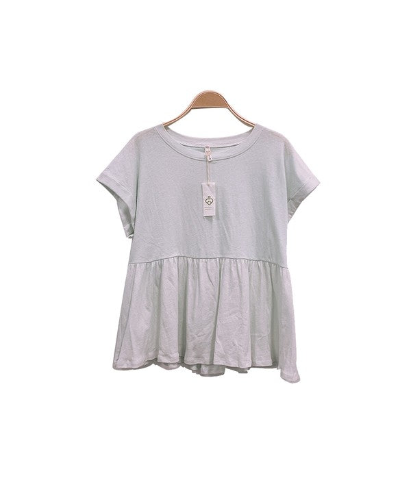 Babydoll Peplum Crop Top Fabina   