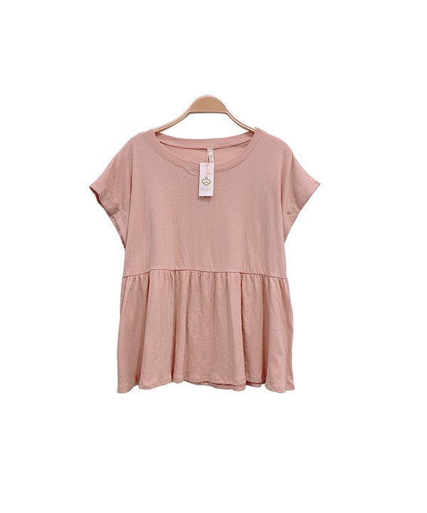 Babydoll Peplum Crop Top Fabina   