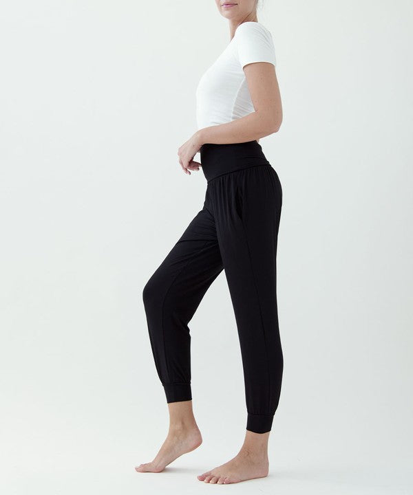 Bamboo Black Yoga Jogger Fabina   