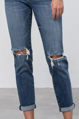 Ripped Boyfriend Stretch Jeans Denim Lab USA   