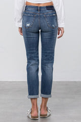 Ripped Boyfriend Stretch Jeans Denim Lab USA   