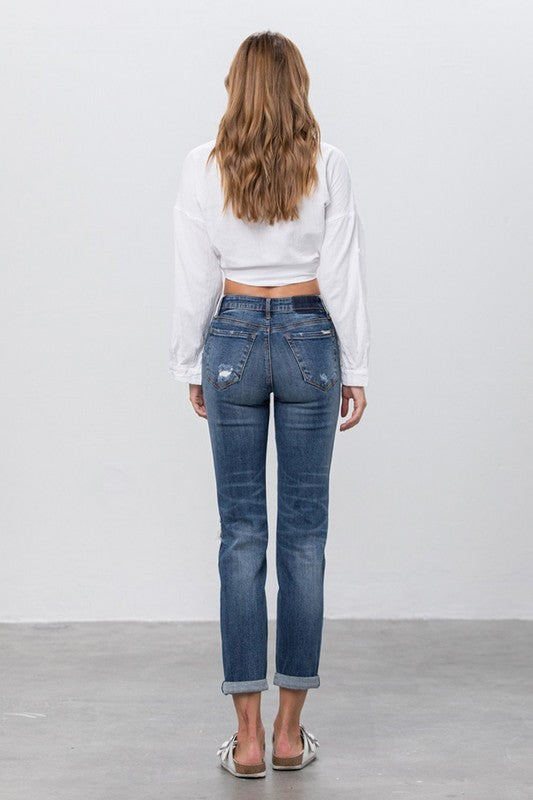 Ripped Boyfriend Stretch Jeans Denim Lab USA   