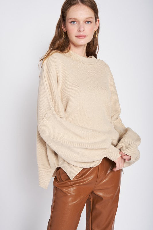 Long Sleeve Over Fitted Sweater Top Emory Park   