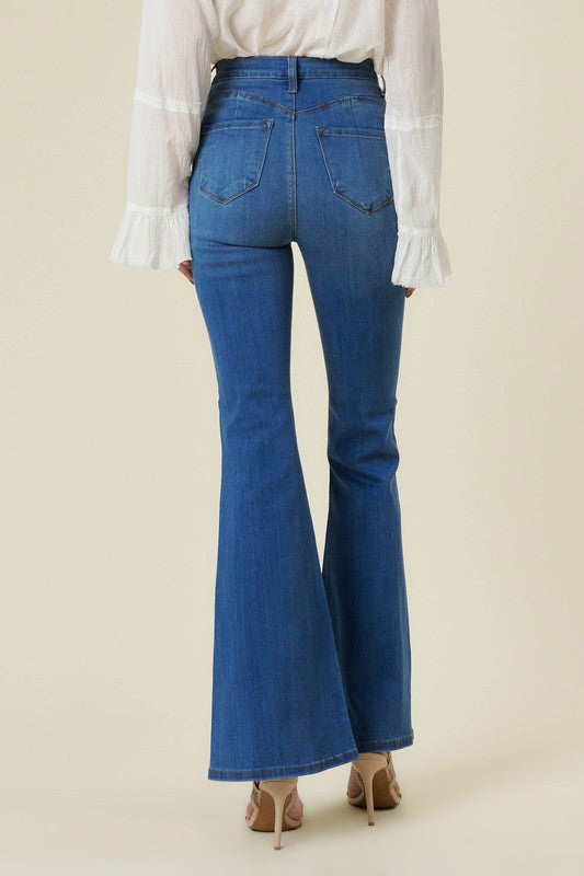 Curvy Flare Sweetheart Jeans Vibrant M.i.U   