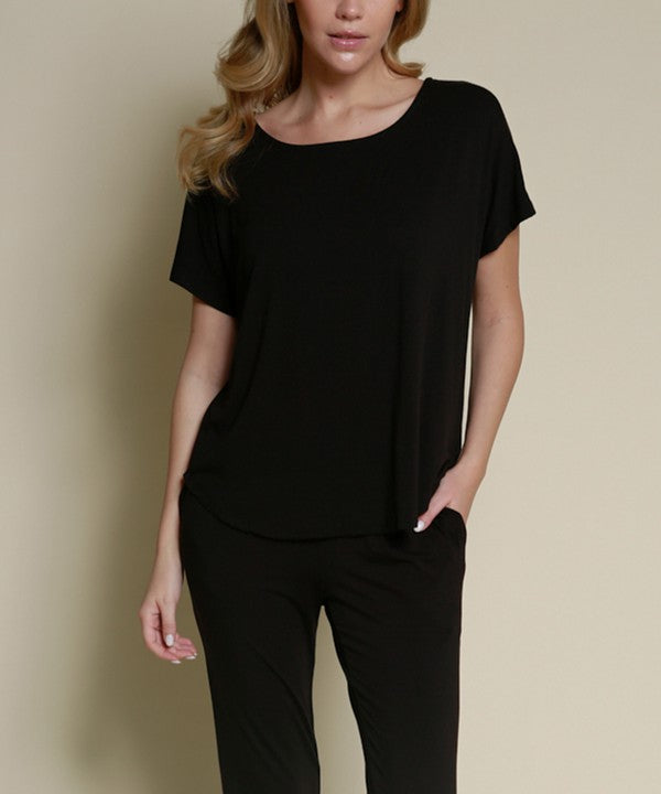 Bamboo Casual Dolman Sleeve Top Fabina   