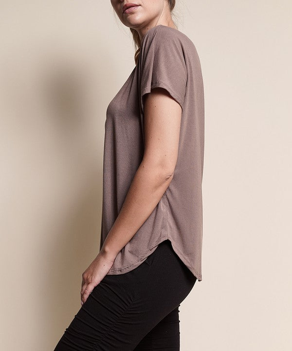 Bamboo Casual Dolman Sleeve Top Fabina   