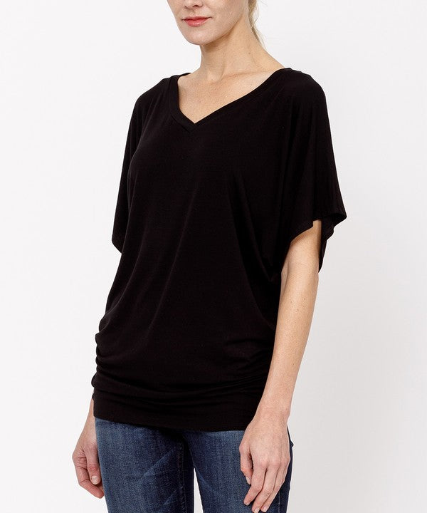 Bamboo Dolman Sleeve Tunic Top Fabina   