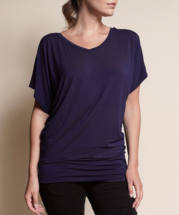 Bamboo Dolman Sleeve Tunic Top Fabina   