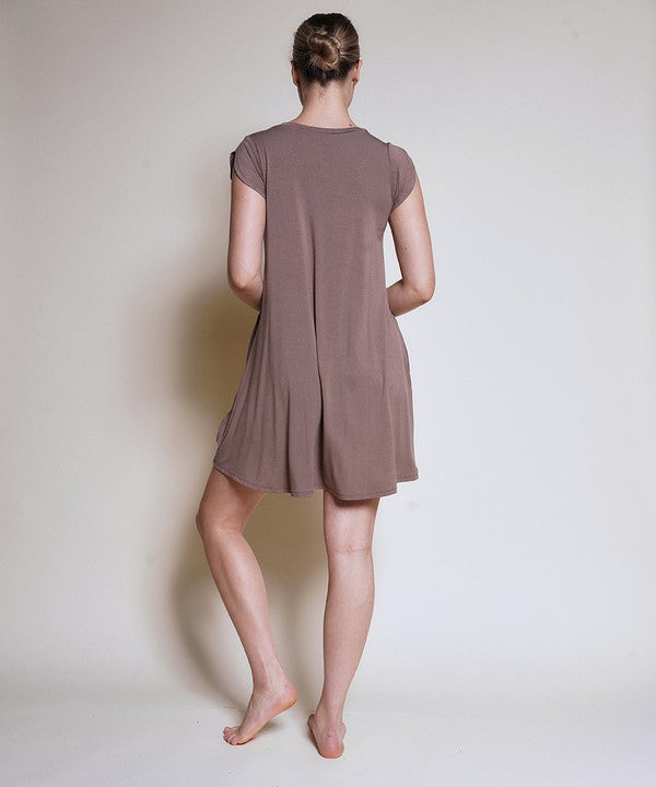 Bamboo Tulip Sleeve Dress Fabina   