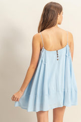 A-Line Flowy Mini Cami Dress with Pockets HYFVE