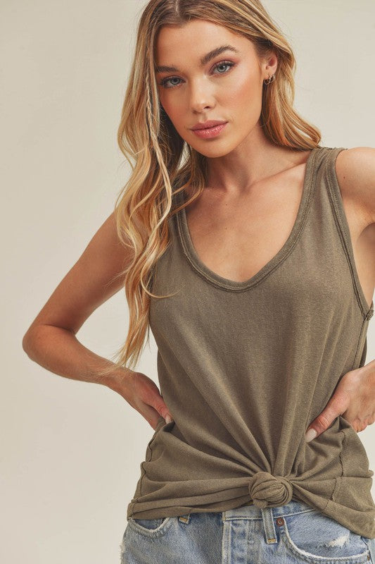 Ada Tank Top Aemi + Co OLIVE S 