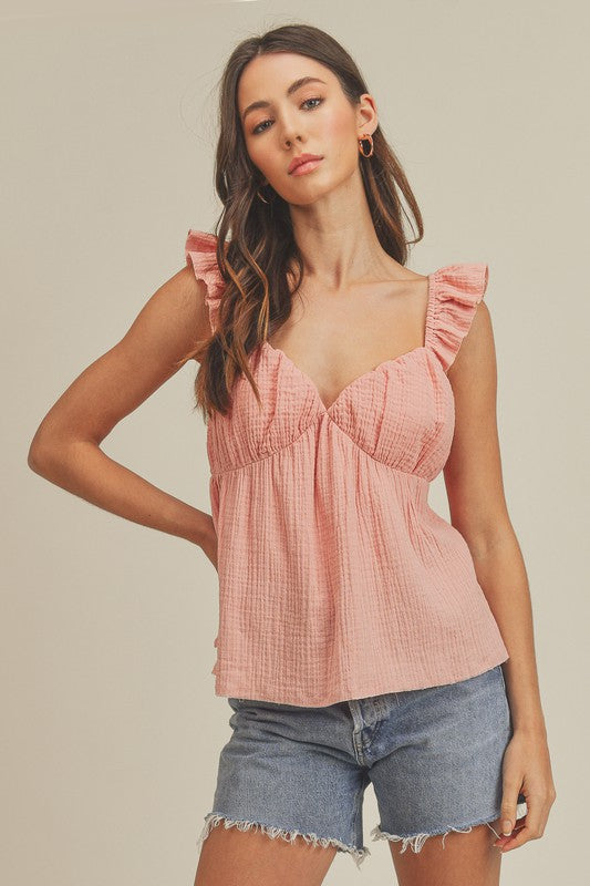 Trixie Sweetheart Ruffled Top Aemi + Co   