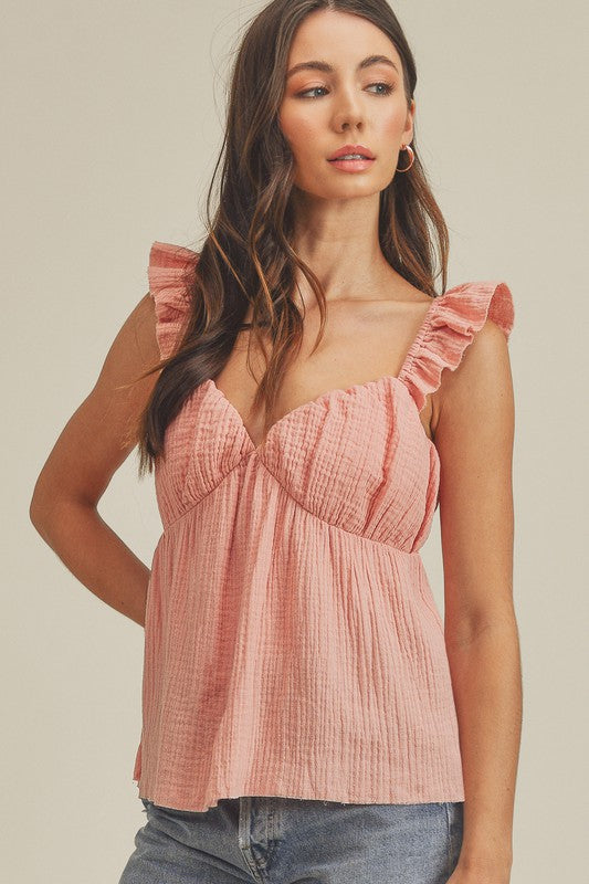 Trixie Sweetheart Ruffled Top Aemi + Co   